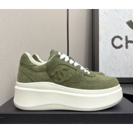 Chanel Sneakers platform Suede Calfskin green 2025