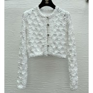 Chanel white knitted cardigan P79133 2025