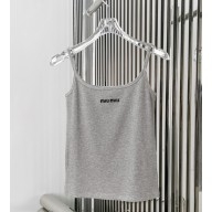 MIU MIU Seamless mélange top TP9160 Grey 2025