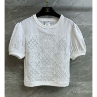 Chanel white knitted Embroidered 2025