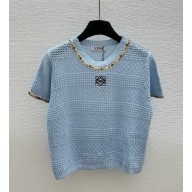 Loewe  knitted T-shirt blue 2025
