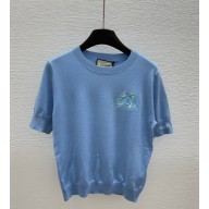 Gucci knitted T-shirt blue 2025