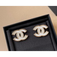 Chanel Stud Earrings Metal & Resin ABF535 Gold & Transparent 2025