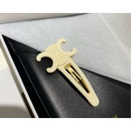 Celine Triomphe Large Snap Hair Clip in Acetate and Steel 042903 2025