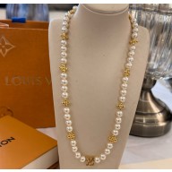 Louis Vuitton My LV Pearl Necklace M01990 Metal with gold-color finish 2025