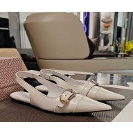 Givenchy Voyou slingbacks in leather white 2025
