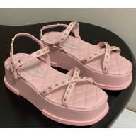 Louis Vuitton Maya platform sandals 1ACY37 pink calf leather 2025