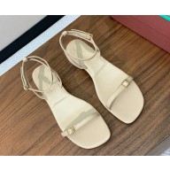 Loro Piana flat sandals goatskin in beige 2025