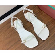 Loro Piana flat sandals goatskin in white 2025