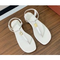Loro Piana flip-flop sandals goatskin in white 2025
