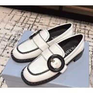 Prada nappa leather loafers 1D979N white 2025