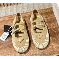 Prada Suede ballerinas 1F869N Ecru 2025