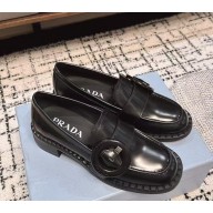 Prada Brushed leather loafers 1D979N black 2025