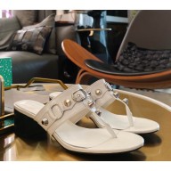 Balenciaga City 55mm Thong in soya Arena lambskin 2025  