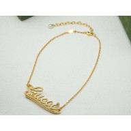Gucci Choker necklace with Gucci script 815496 Metal with yellow gold-toned finish 2025