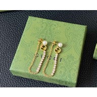 Gucci Blondie crystal pearl earrings 050902 2025