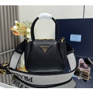 Prada Leather mini handbag 1BA362 black 2025
