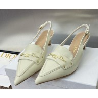 Dior Boy Slingback Pump white Supple Calfskin heel 5cm 2025