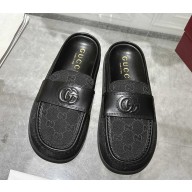 Gucci Women's mule with Double G black Original GG canvas 2025