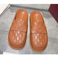 Gucci Women's mule with Double G Brown GG leather 2025