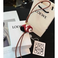 Loewe Luxury Red panda charm in felt and calfskin 2025
