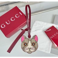 Gucci Cat-shaped bag charm 820787 Beige and dark brown new GG Monogram coated canvas 2025