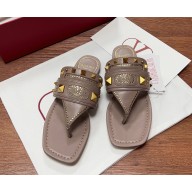 VALENTINO GARAVANI PLASTER CASTER BUFFALO THONG SANDAL nude pink 2025