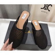 Alaïa knit ballerina mules black 2025
