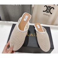 Alaïa knit ballerina mules white 2025