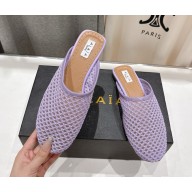 Alaïa knit ballerina mules purple 2025