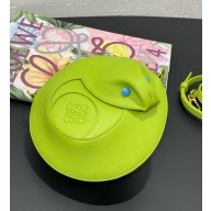 Loewe Snake bag in smooth calfskin green 2025