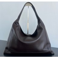 Bottega Veneta Large Hop Shoulder bag in silky calf leather Madder brown 2025 