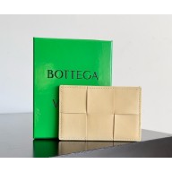 Bottega Veneta Leather Cassette Card Holder beige 2025 