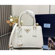 Small Prada Galleria Saffiano leather bag 1BA869 white 2025