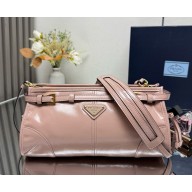 Prada Bonnie small leather shoulder bag 1BH215 Lily-of-the-Valley 2025