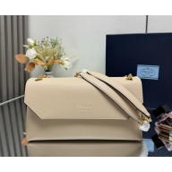 Prada Leather shoulder Bag 1BD371 beige 2025