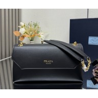 Prada Leather shoulder Bag 1BD371 black 2025