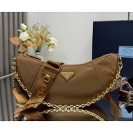 Prada Demi-lune Re-Nylon shoulder bag 1BH222 Brandy 2025