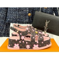 LV x TM Maya Platform Sandal 1AHNYD Sakura Brown 2025