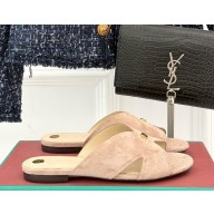 Loro Piana Vera Sandal An elegant slip-on suede beige 2025
