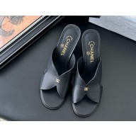 Chanel mules calf leather black 052001 2025