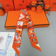 Hermes Twilly Silk Scarf 5x86cm 052111 2025