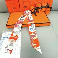 Hermes Twilly Silk Scarf 5x86cm 052112 2025