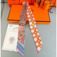 Hermes Twilly Silk Scarf 5x86cm 052119 2025