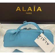 Alaïa LE TECKEL CLUTCH IN SHINY GOATSKIN blue 2025