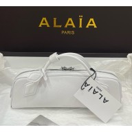 Alaïa LE TECKEL CLUTCH IN SHINY GOATSKIN white 2025