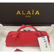 Alaïa LE TECKEL CLUTCH IN SHINY GOATSKIN red 2025