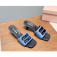Miu Miu canvas sandals 052605 blue / black 2025