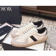 Dior women/men B01 Matchpoint Sneaker Black and White Smooth Calfskin with Gray Suede 2025