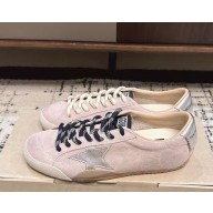 Golden Goose Women's Super-Star in pink suede with silver star 2025